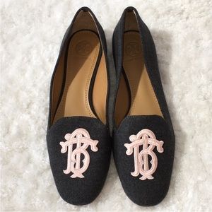 Tory Burch Antonia Monogram Loafer Flats 8